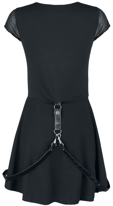 Robe mi-longue Gothic de Heartless - Robe Eranthe - XS à XL - pour Femme - noir/gris - Heartless - View 2