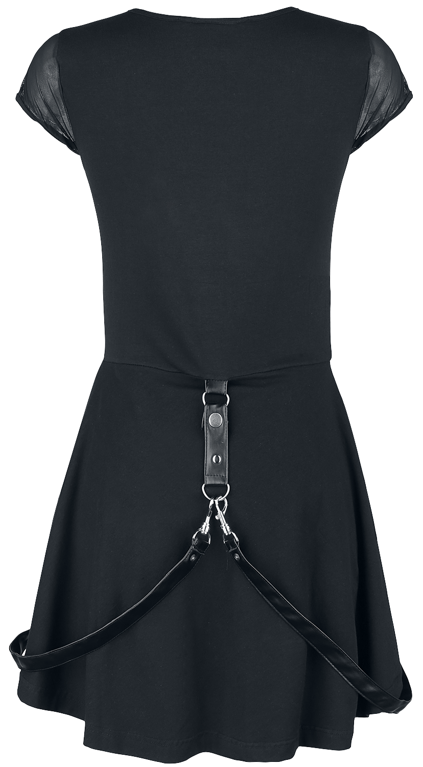 Robe mi-longue Gothic de Heartless - Robe Eranthe - XS à XL - pour Femme - noir/gris - Heartless - View 2