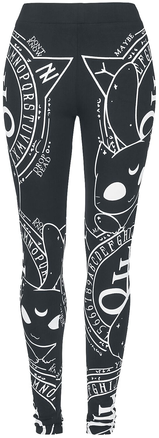 Legging Gothic de Heartless - Leggings Cat Craft - XS à XXL - pour Femme - noir/blanc - Heartless