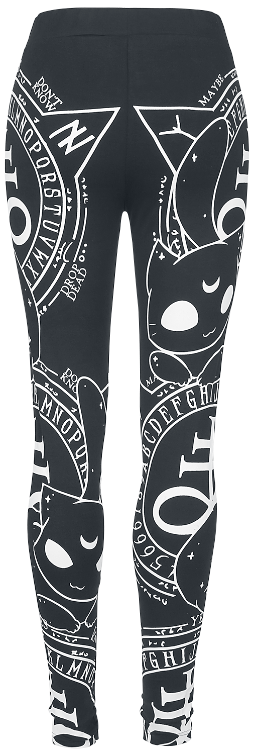 Legging Gothic de Heartless - Leggings Cat Craft - XS à XXL - pour Femme - noir/blanc - Heartless - View 2