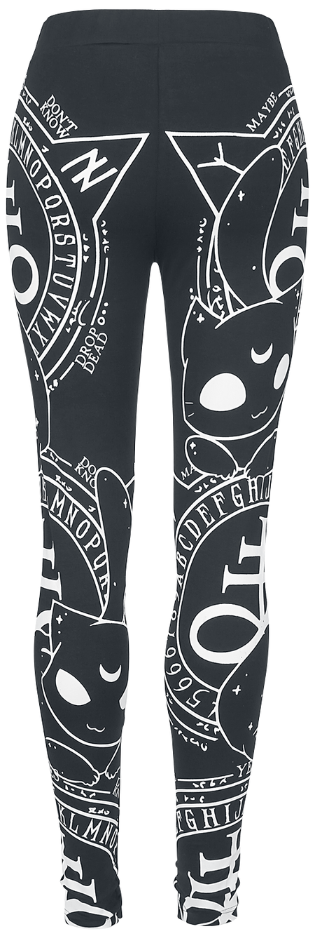Legging Gothic de Heartless - Leggings Cat Craft - XS à XXL - pour Femme - noir/blanc - Heartless - View 2