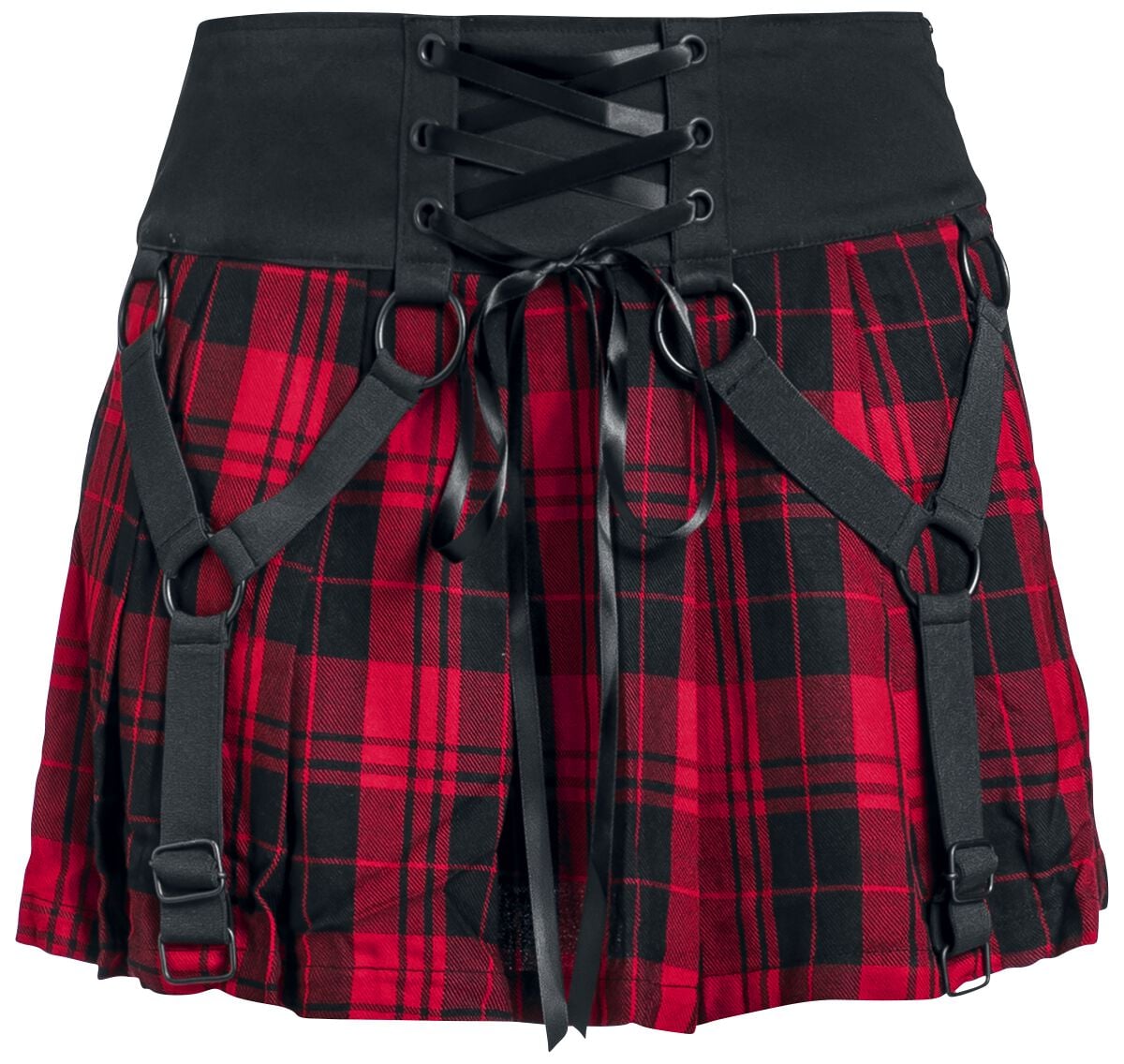 Jupe courte  de Heartless - Jupe Hesper - XS à XXL - pour Femme - noir/rouge - Heartless