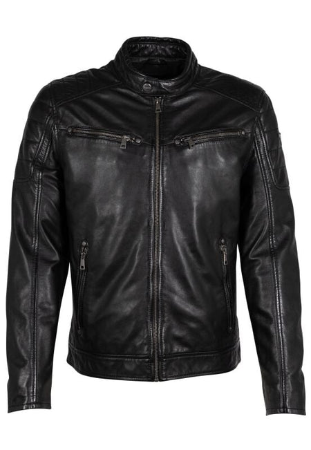 Veste en cuir  de Mauritius - GB Derry Laorv - S à 3XL - pour Homme - noir - Mauritius