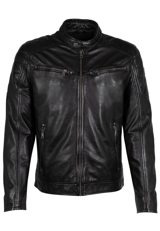 Veste en cuir  de Mauritius - GB Derry Laorv - S à 3XL - pour Homme - noir - Mauritius