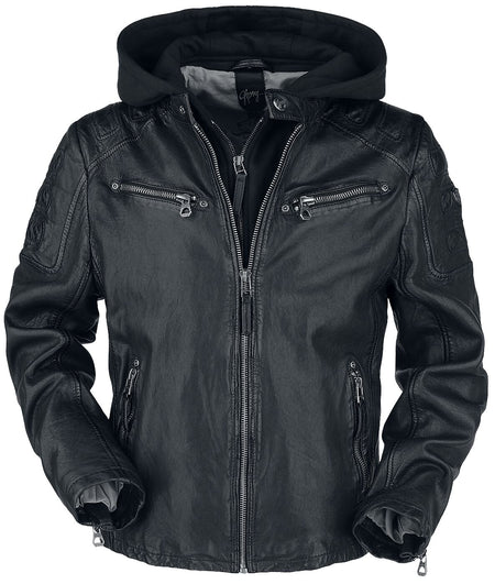 Veste en cuir  de Mauritius - GMRyan - S à 3XL - pour Homme - noir - Mauritius
