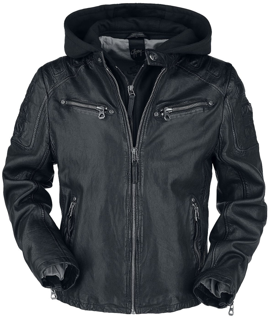 Veste en cuir  de Mauritius - GMRyan - S à 3XL - pour Homme - noir - Mauritius