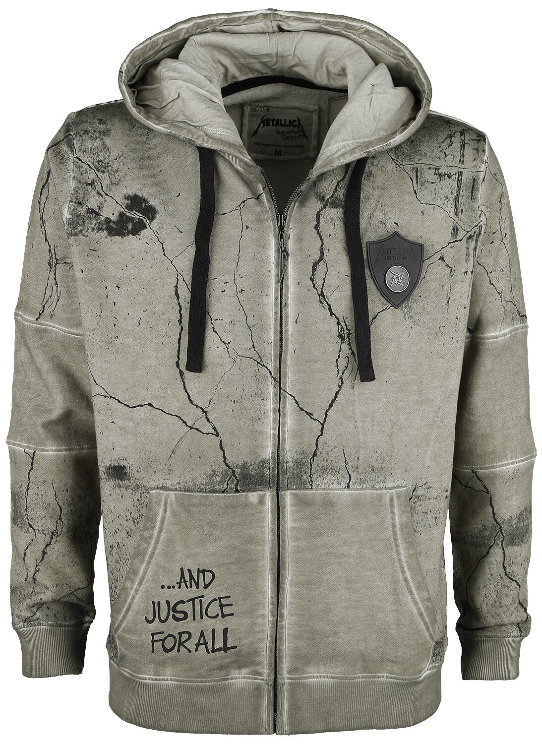Sweat-shirt zippé à capuche  de Metallica - EMP Signature Collection - M à 3XL - pour Homme - olive - metallica