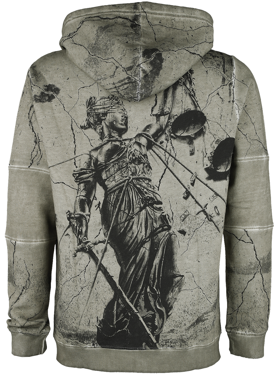 Sweat-shirt zippé à capuche  de Metallica - EMP Signature Collection - M à 3XL - pour Homme - olive - metallica - View 2