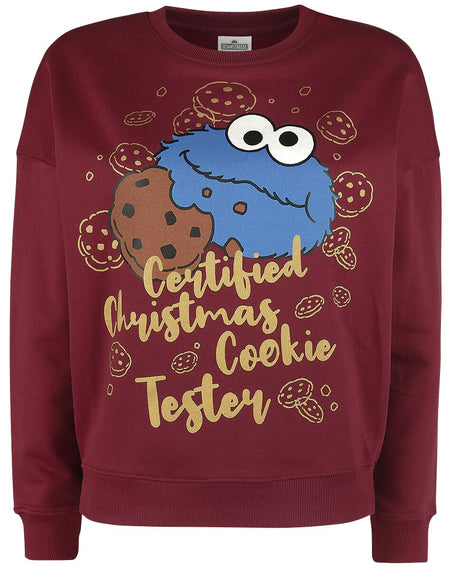 Pull De Noël  de Sesame Street - Christmas Cookie - S à XXL - pour Femme - rouge - Sesame Street