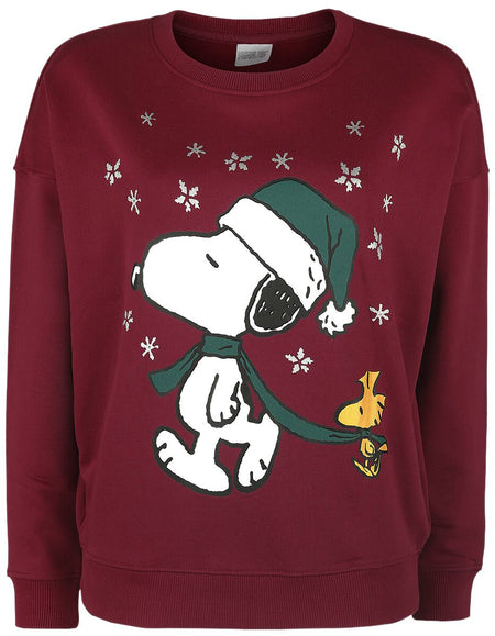 Pull De Noël  de Snoopy - Snoopy - Oversize - S à XXL - pour Femme - rouge - Snoopy