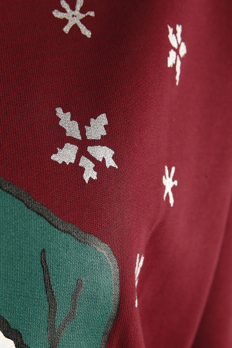 Pull De Noël  de Snoopy - Snoopy - Oversize - S à XXL - pour Femme - rouge - Snoopy - View 2