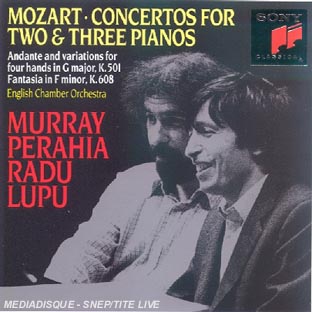 Concertos pour 2 et 3 pianos  K242 et K365 - Fantaisie K608 - Andante Variations K501 - Front Cover