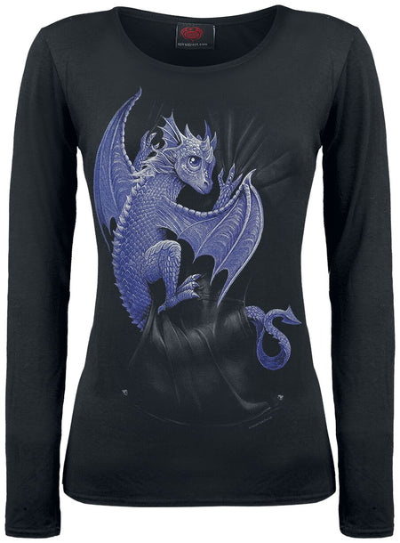 T-shirt manches longues Gothic de Spiral - Pocket Dragon - S à XXL - pour Femme - noir - Spiral