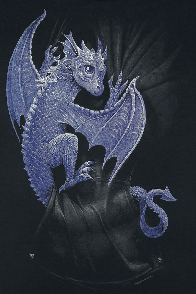 T-shirt manches longues Gothic de Spiral - Pocket Dragon - S à XXL - pour Femme - noir - Spiral - View 2