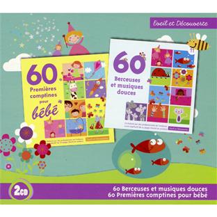 60 premières comptines pour bébé - 60 berceuses et musiques douces - Front Cover