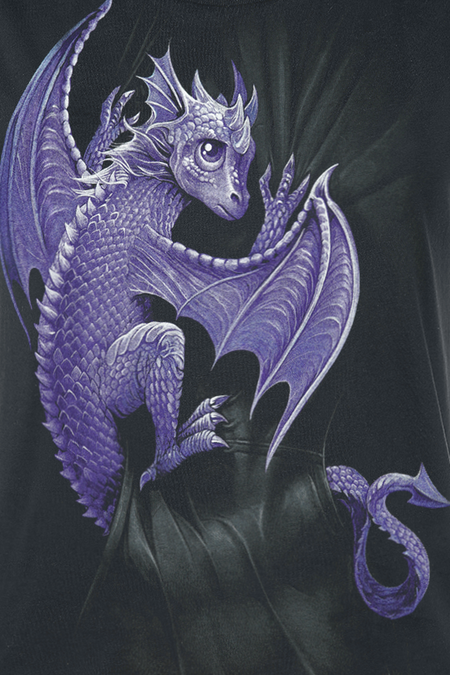 T-Shirt Manches courtes Gothic de Spiral - Pocket Dragon - S à XL - pour Femme - noir - Spiral - View 2