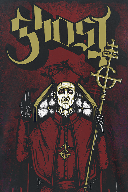 T-Shirt Manches courtes  de Ghost - Cardinalis Infernum 3 Colour AO - S à XL - pour Homme - noir - Ghost - View 2