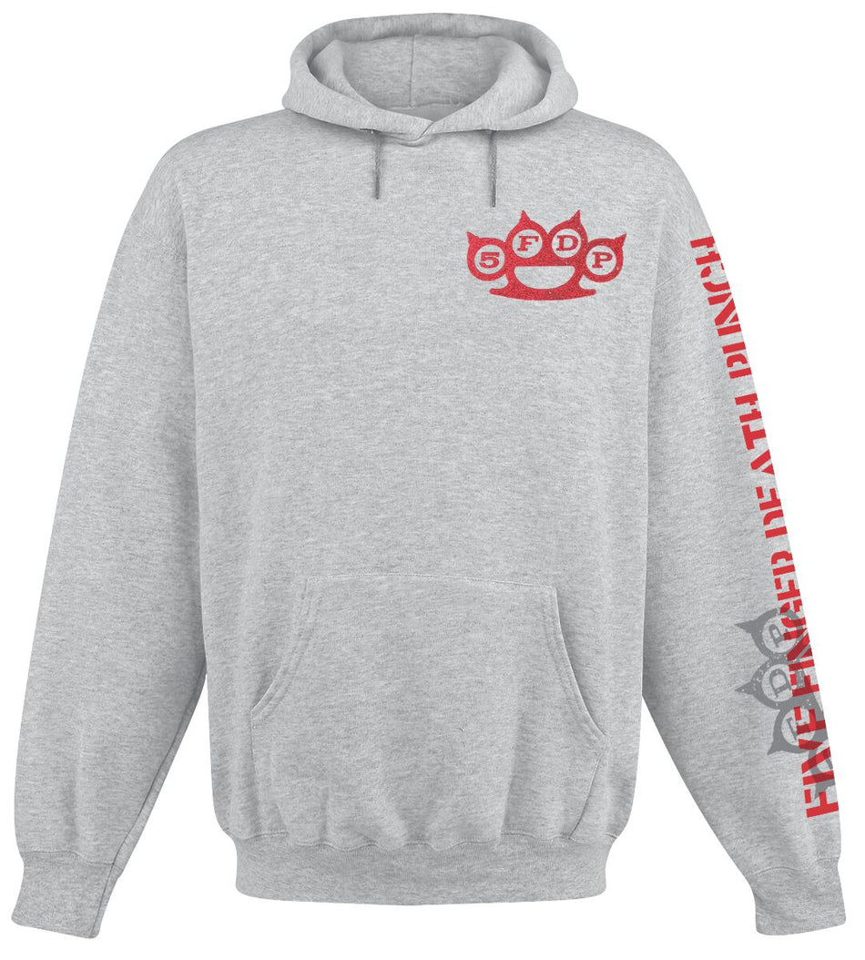 Sweat-shirt à capuche  de Five Finger Death Punch - FFDP X Hoodie - S à XL - pour Homme - gris chiné - Five Finger Death Punch