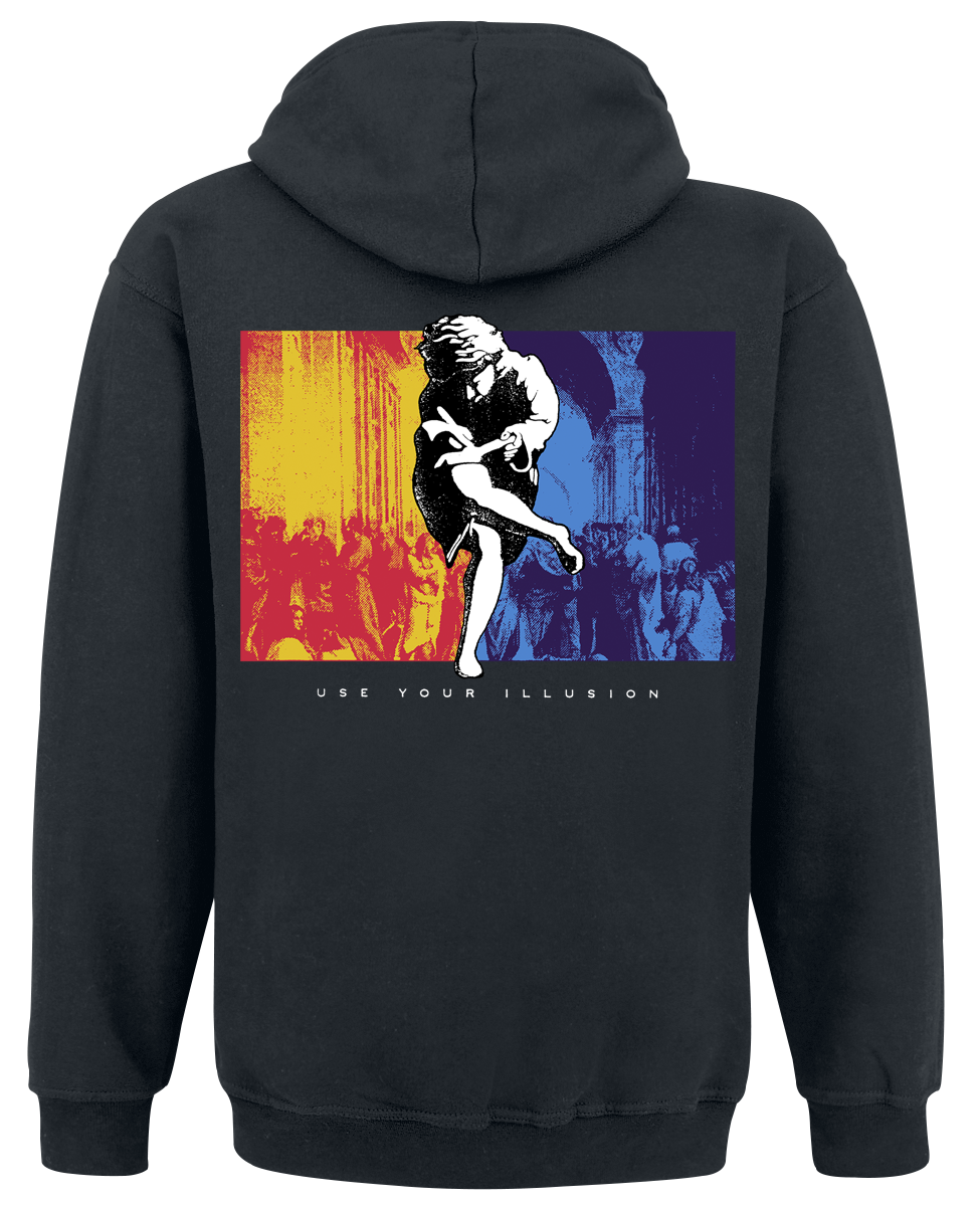 Sweat-shirt à capuche  de Guns N' Roses - Use Your Illusion Boxed - S à XL - pour Homme - noir - Guns N' Roses - View 2