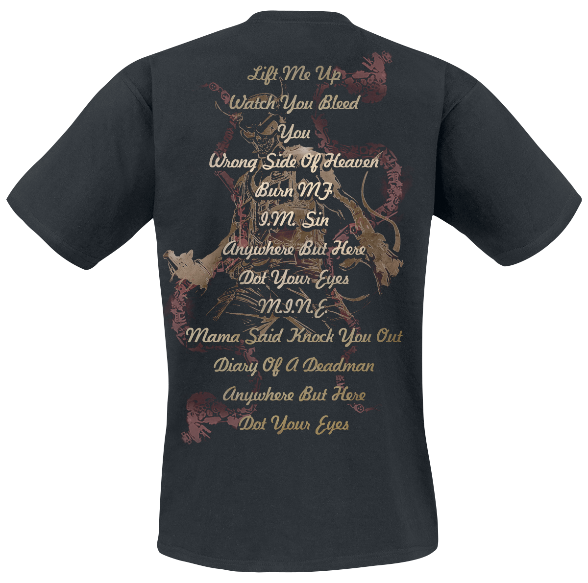 T-Shirt Manches courtes  de Five Finger Death Punch - Wrong Side Of Heaven - S à XL - pour Homme - noir - Five Finger Death Punch - View 2