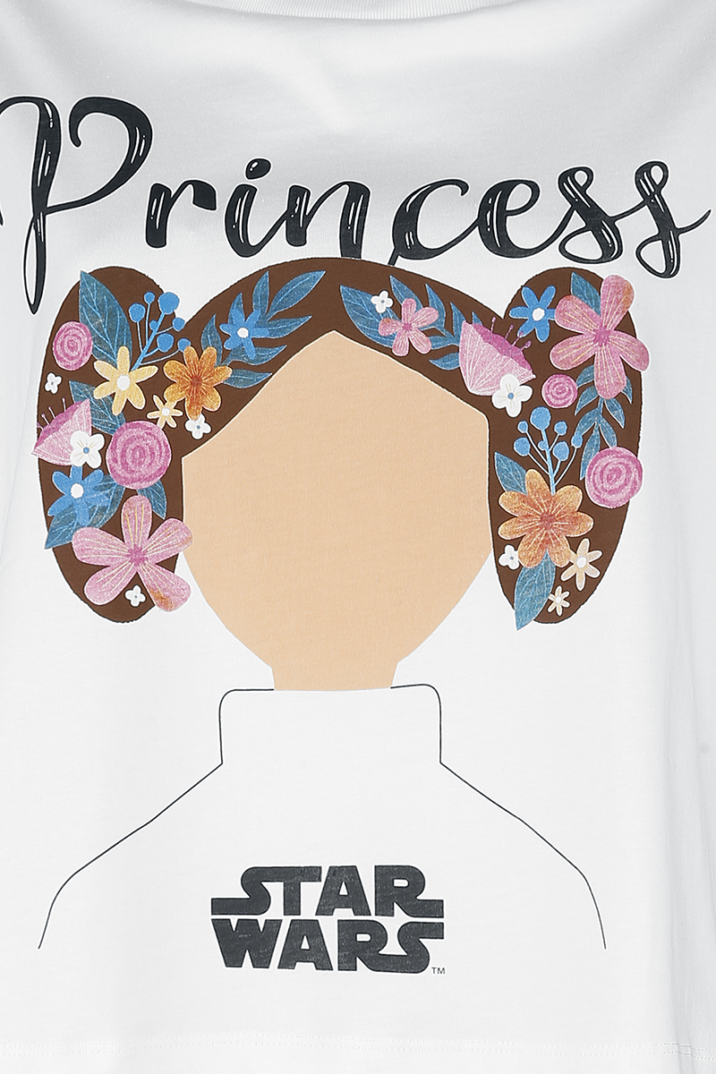 T-Shirt Manches courtes Disney de Star Wars - Princess Lea - S à XXL - pour Femme - blanc - Star Wars - View 2