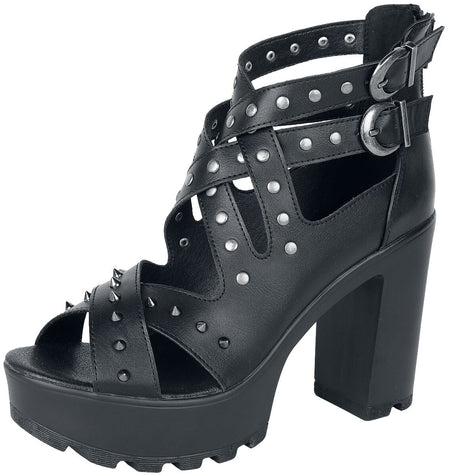 Talons hauts  de Black Premium by EMP - Talons Hauts Sangles & Clous - EU38 à EU40 - pour Femme - noir - Black Premium by EMP