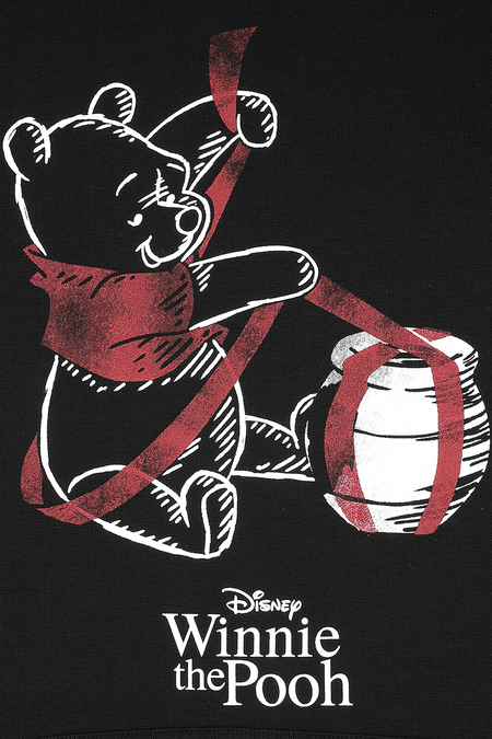 Sweat-shirt à capuche Disney de Winnie L'Ourson - Le Cadeau - XS à S - pour Femme - noir/rouge - Winnie L'Ourson - View 2