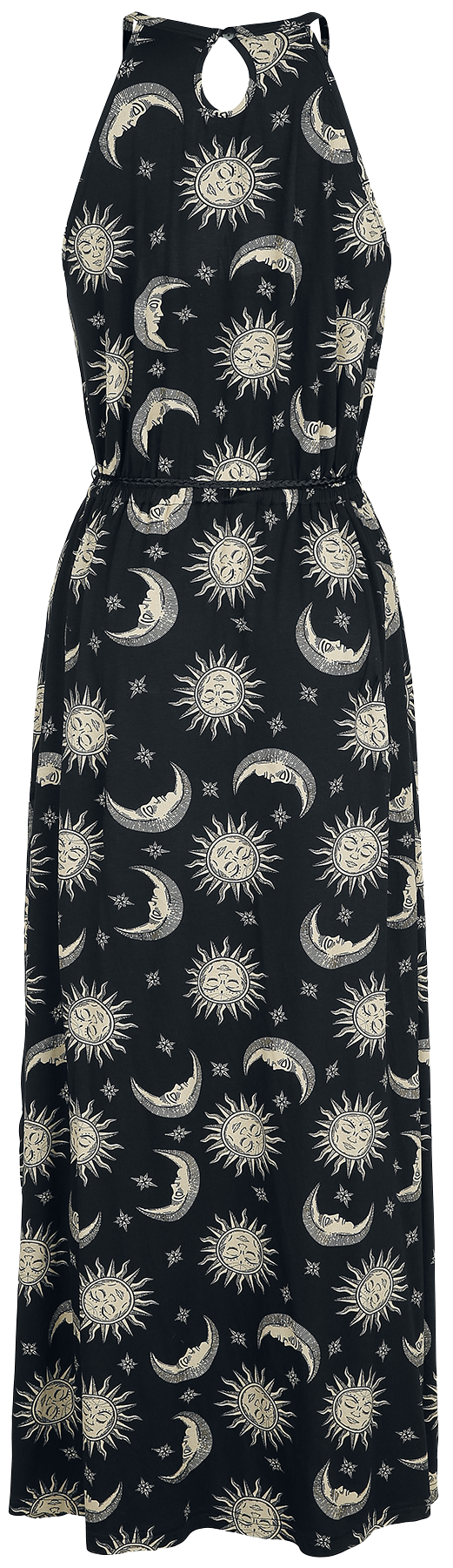 Robe longue Gothic de Gothicana by EMP - Robe longue avec Soleil, Lune & Étoiles - XS à 5XL - pour Femme - noir - Gothicana by EMP - View 2