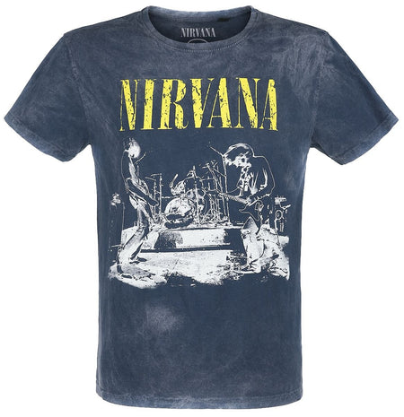 T-Shirt Manches courtes  de Nirvana - Stage - S à 4XL - pour Homme - marine - Nirvana