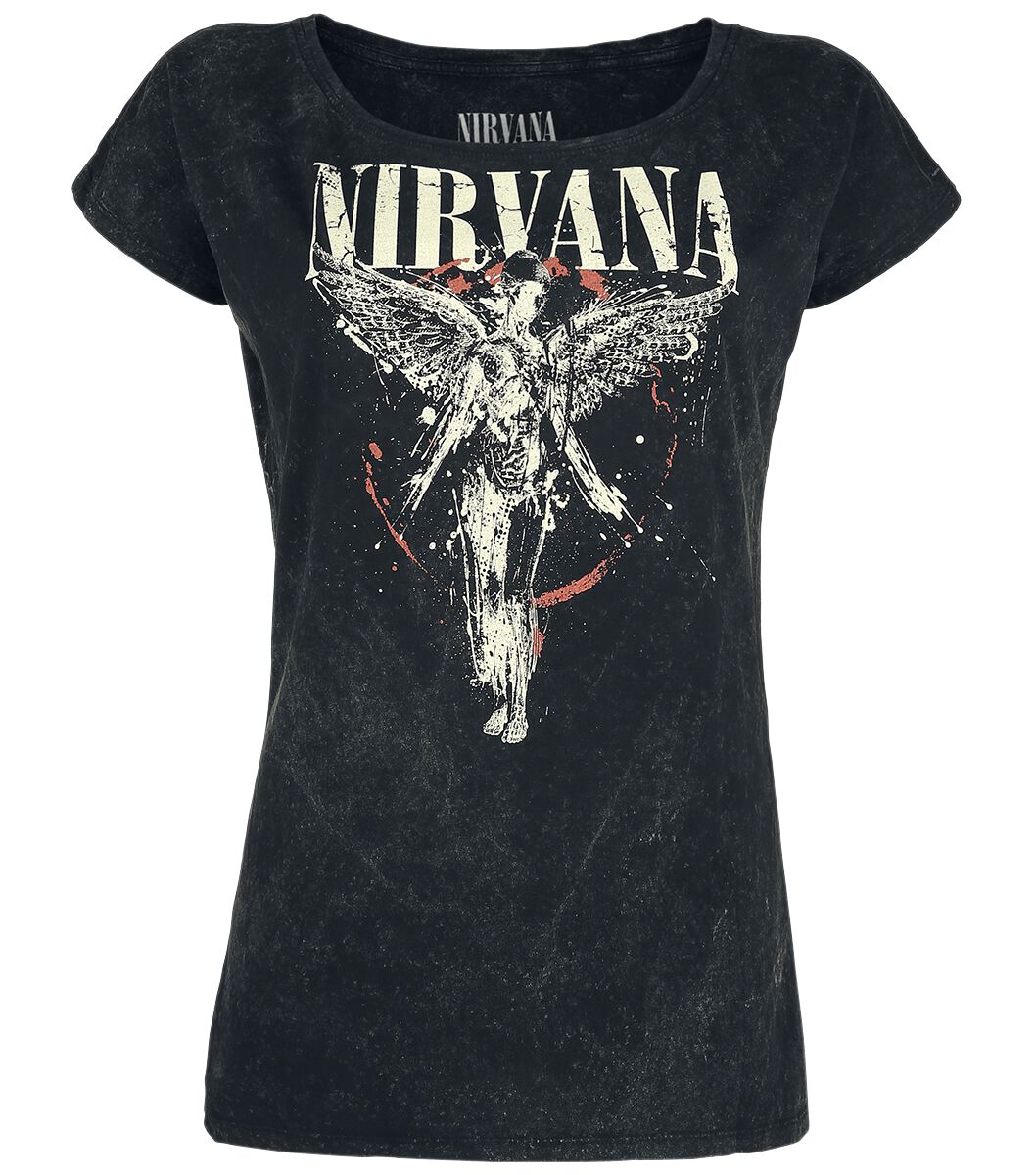 T-Shirt Manches courtes  de Nirvana - Angel - S à 3XL - pour Femme - anthracite - Nirvana