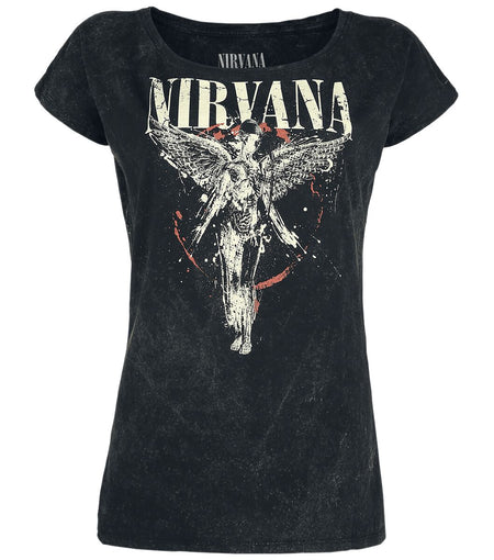 T-Shirt Manches courtes  de Nirvana - Angel - S à 3XL - pour Femme - anthracite - Nirvana
