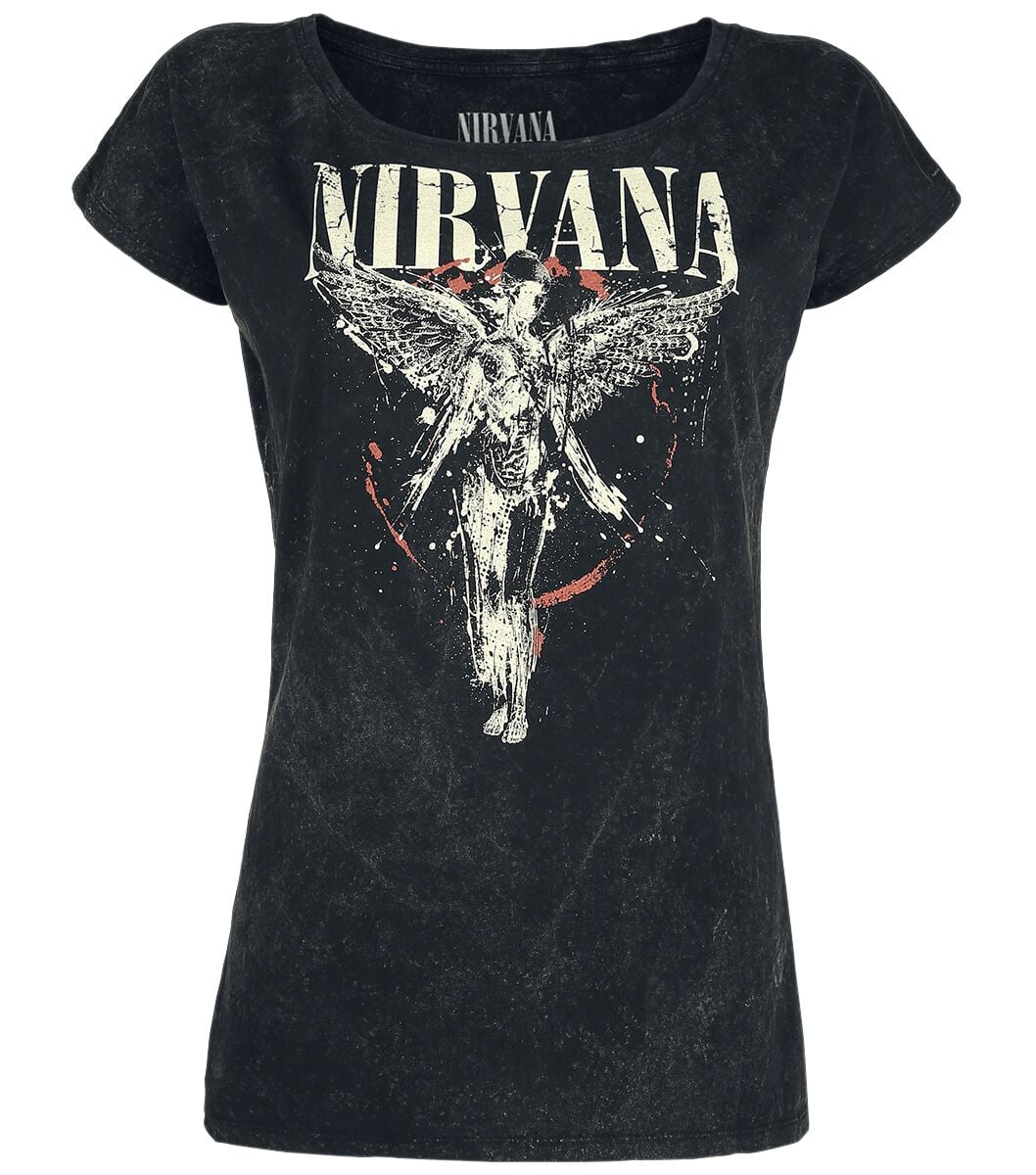 T-Shirt Manches courtes  de Nirvana - Angel - S à 3XL - pour Femme - anthracite - Nirvana