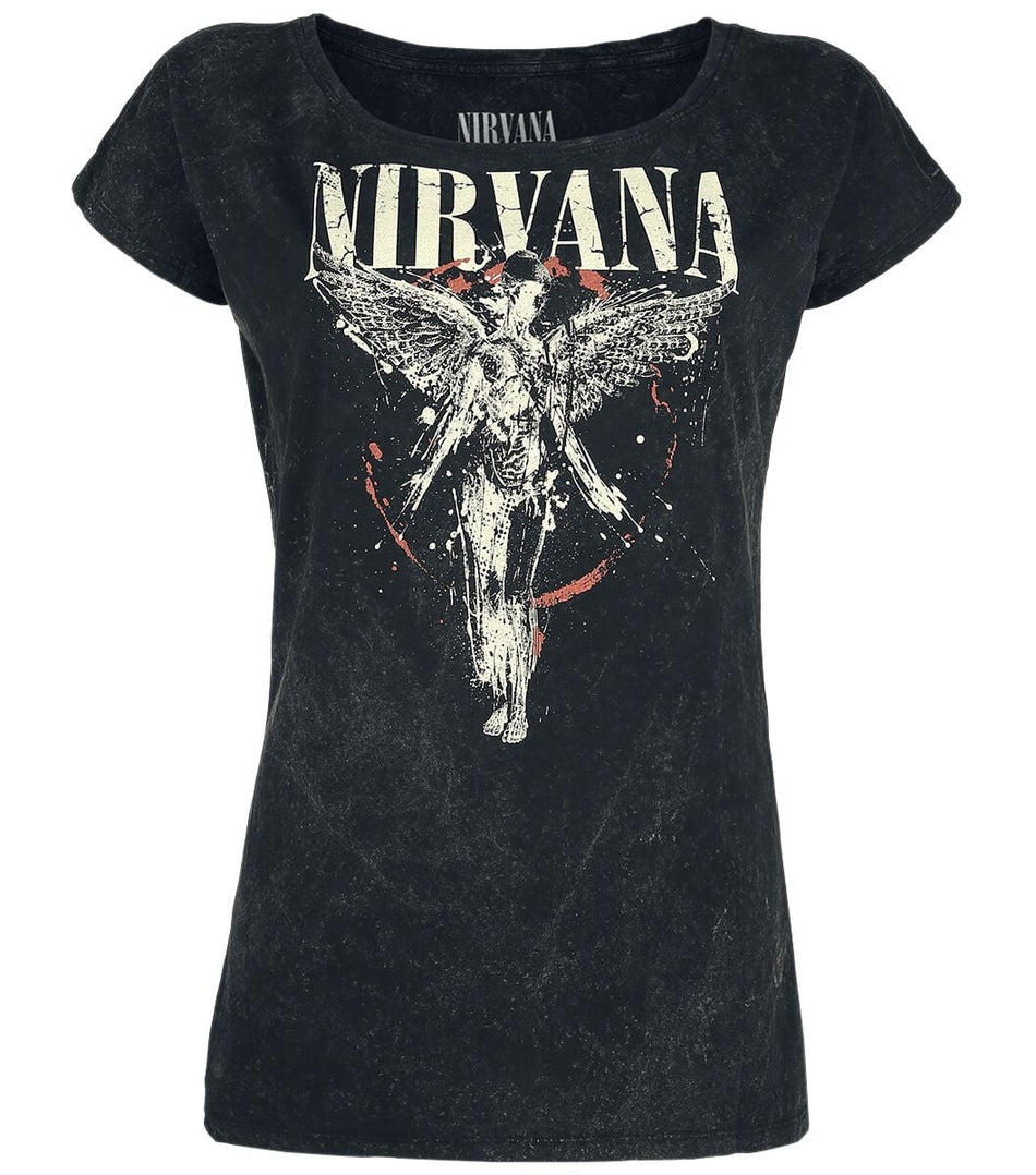 T-Shirt Manches courtes  de Nirvana - Angel - S à 3XL - pour Femme - anthracite - Nirvana
