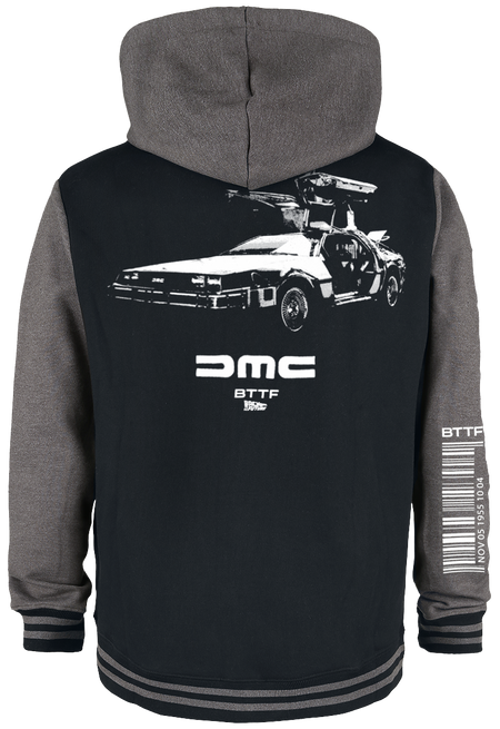Sweat-shirt zippé à capuche  de Retour Vers Le Futur - Delorean - S à XXL - pour Homme - noir/gris foncé - Retour Vers Le Futur - View 2