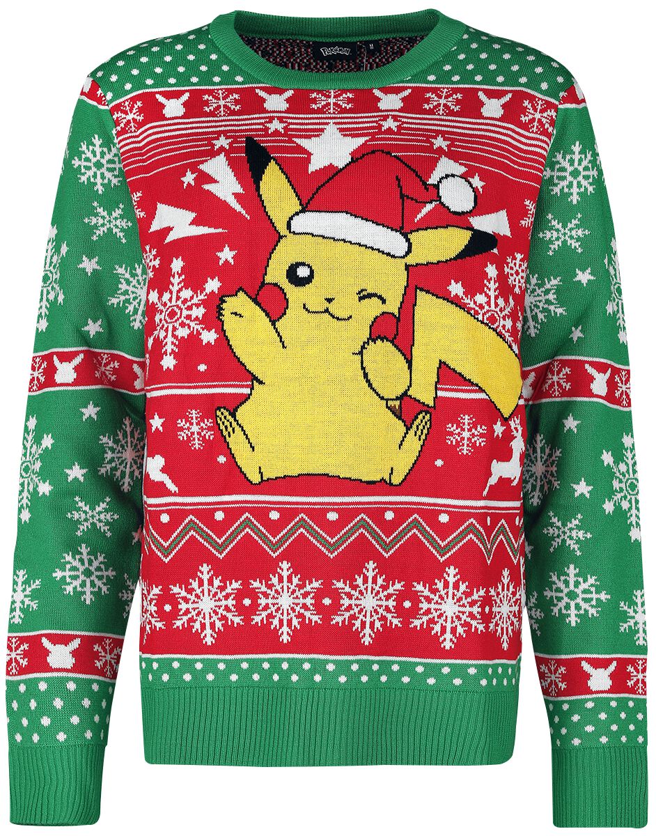 Pull de Noël Gaming de Pokémon - Pikachu - Pika, Pika! - S à XXL - pour Homme - multicolore - Pokémon