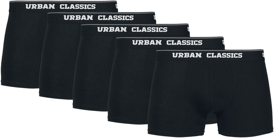 Boxer  de Urban Classics - Lot De 5 Boxers Organiques - S à 3XL - pour Homme - noir - Urban Classics