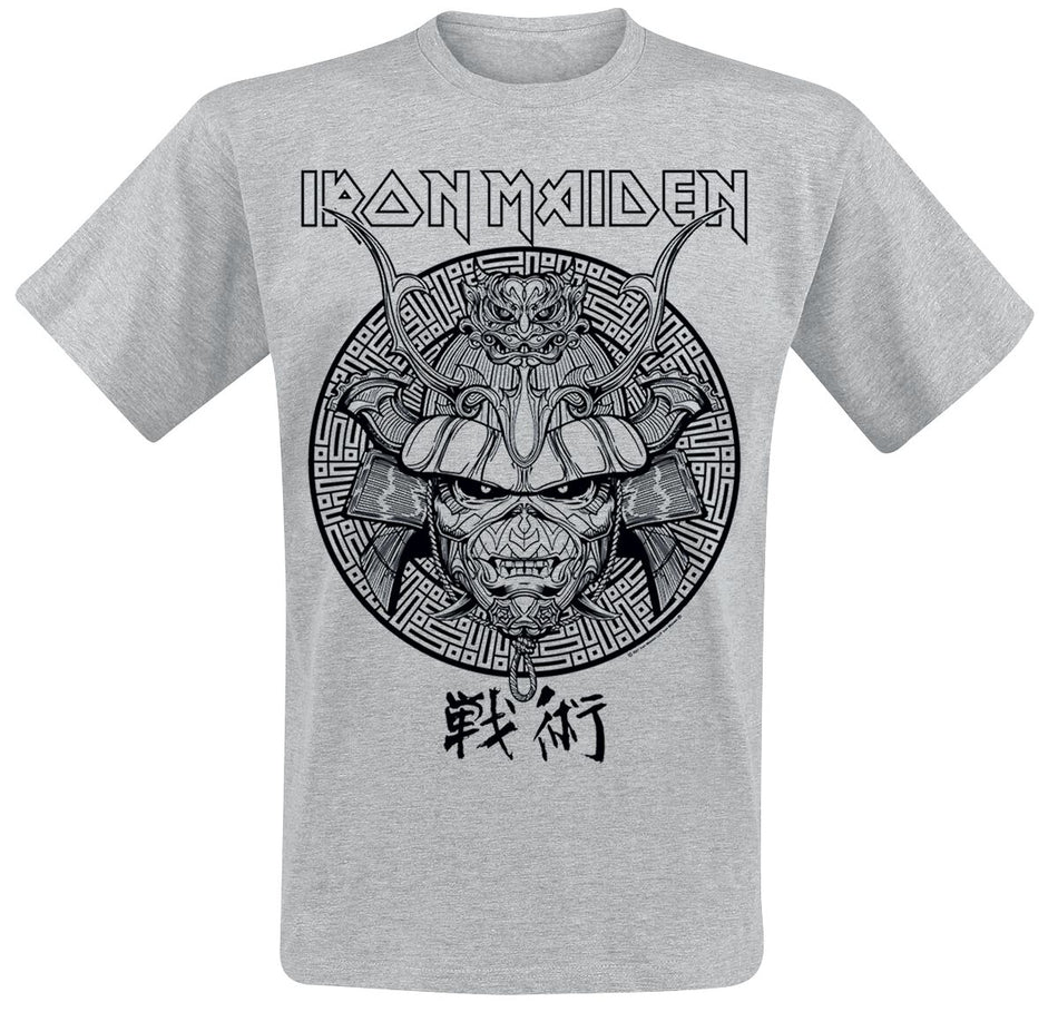 T-Shirt Manches courtes  de Iron Maiden - Samurai Eddie Black Graphic - S à XXL - pour Homme - gris - Iron Maiden