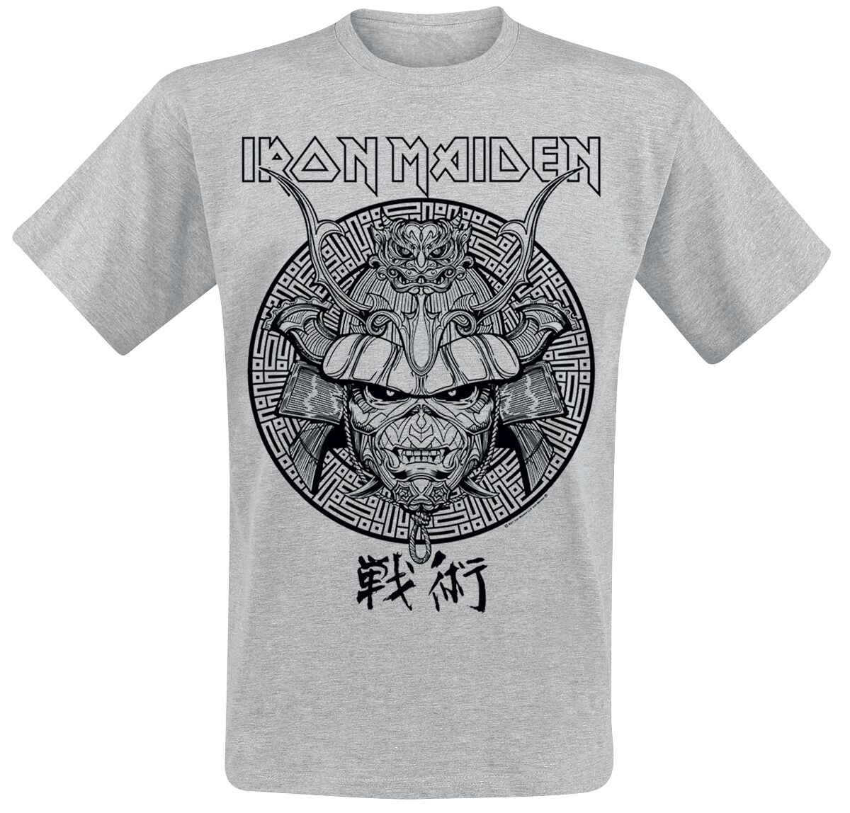 T-Shirt Manches courtes  de Iron Maiden - Samurai Eddie Black Graphic - S à XXL - pour Homme - gris - Iron Maiden