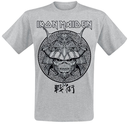 T-Shirt Manches courtes  de Iron Maiden - Samurai Eddie Black Graphic - S à XXL - pour Homme - gris - Iron Maiden