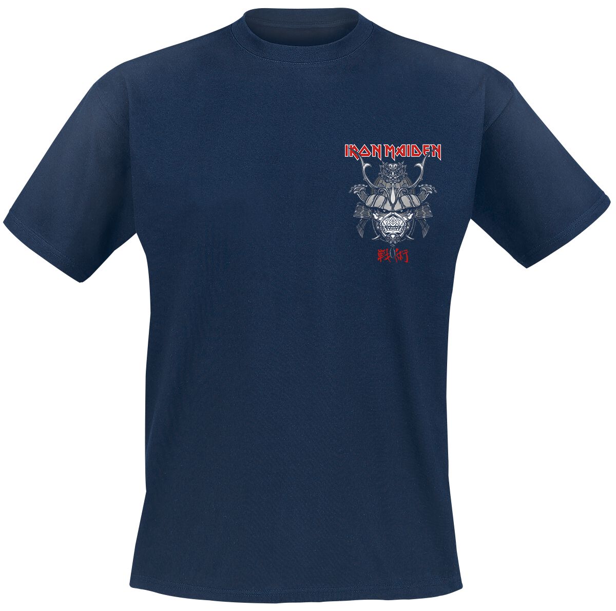 T-Shirt Manches courtes  de Iron Maiden - Samurai Eddie Pocket - S à XXL - pour Homme - marine - Iron Maiden