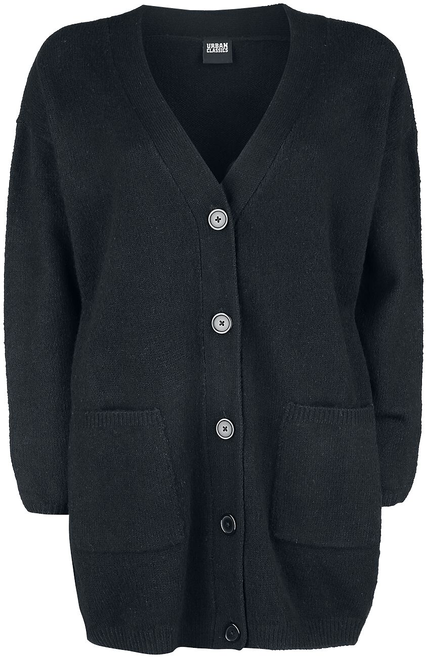 Gilets & Ponchos  de Urban Classics - Gilet Tricoté Chunky Fluffy - XS à 5XL - pour Femme - noir - Urban Classics