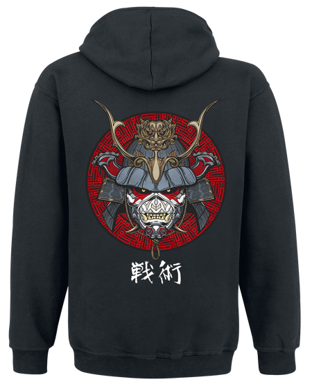 Sweat-shirt à capuche  de Iron Maiden - Senjutsu Eddie Face Circle - S à XXL - pour Homme - noir - Iron Maiden - View 2