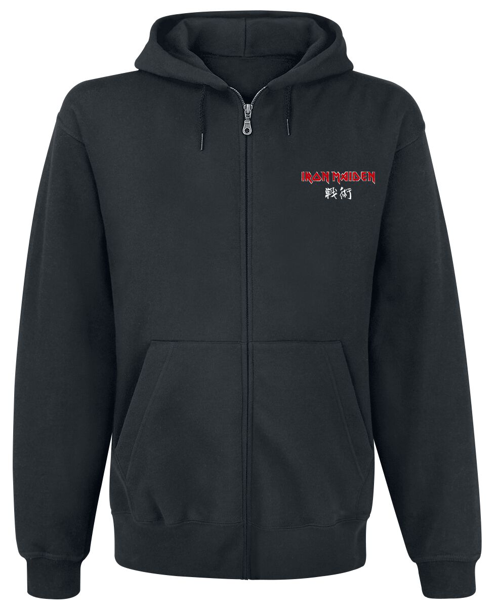 Sweat-shirt zippé à capuche  de Iron Maiden - Samurai Eddie Red Graphic - S à XXL - pour Homme - noir - Iron Maiden