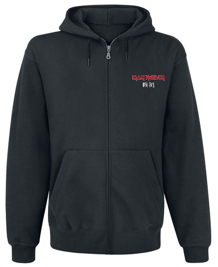 Sweat-shirt zippé à capuche  de Iron Maiden - Samurai Eddie Red Graphic - S à XXL - pour Homme - noir - Iron Maiden