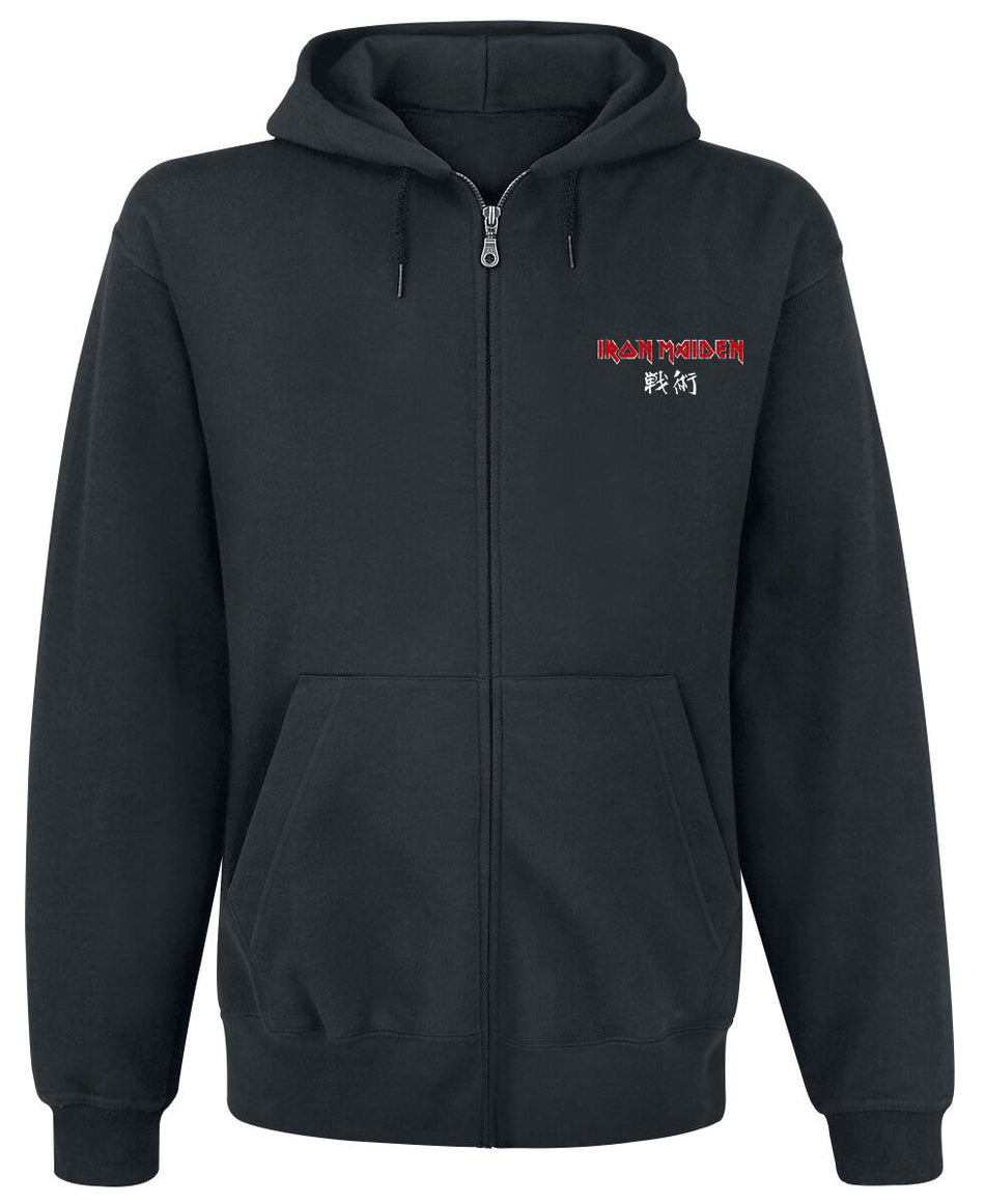 Sweat-shirt zippé à capuche  de Iron Maiden - Samurai Eddie Red Graphic - S à XXL - pour Homme - noir - Iron Maiden
