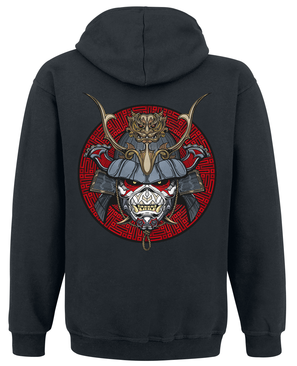 Sweat-shirt zippé à capuche  de Iron Maiden - Samurai Eddie Red Graphic - S à XXL - pour Homme - noir - Iron Maiden - View 2