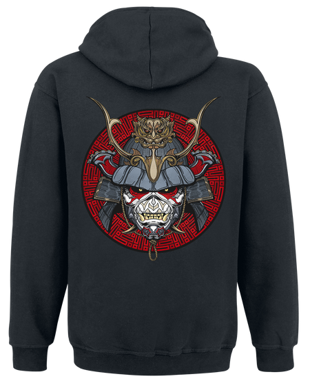 Sweat-shirt zippé à capuche  de Iron Maiden - Samurai Eddie Red Graphic - S à XXL - pour Homme - noir - Iron Maiden - View 2