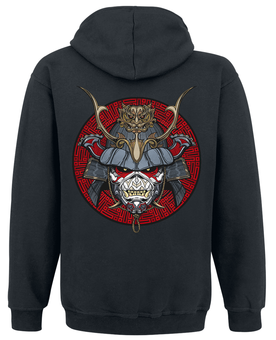 Sweat-shirt zippé à capuche  de Iron Maiden - Samurai Eddie Red Graphic - S à XXL - pour Homme - noir - Iron Maiden - View 2