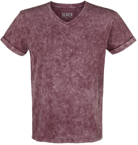T-Shirt Manches courtes  de Black Premium by EMP - T-Shirt Délavé - S à 5XL - pour Homme - bordeaux - Black Premium by EMP