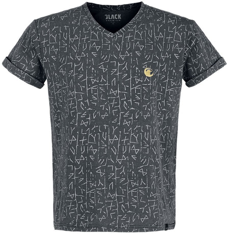 T-Shirt Manches courtes  de Black Premium by EMP - T-shirt Imprimé Runes - S à 5XL - pour Homme - gris - Black Premium by EMP